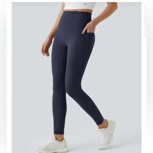 Halara UltraSculpt Tummy Control Pocket Leggings Mood Indigo M NWT